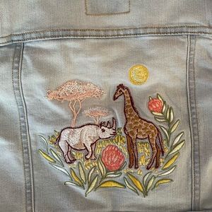 Kids Jean Jacket w/ design in the back!!